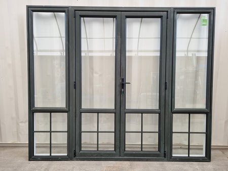 Aluminium French Door with Side Lights  2400 W x 2000 H [#4730 SF]) Joinery Recycle