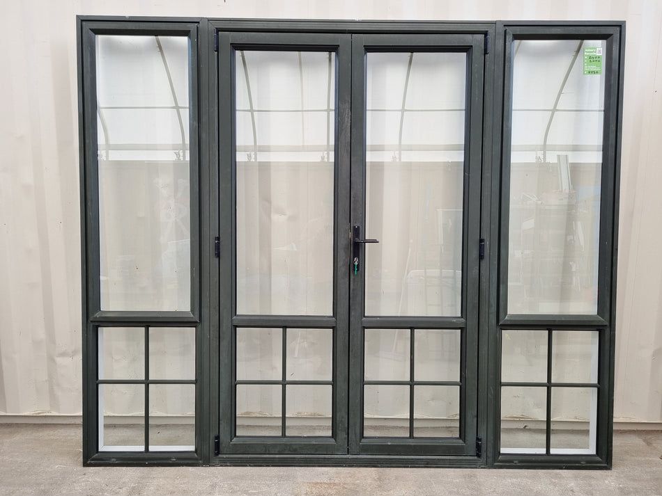 Aluminium French Door with Side Lights  2400 W x 2000 H [#4730 SF]) Joinery Recycle