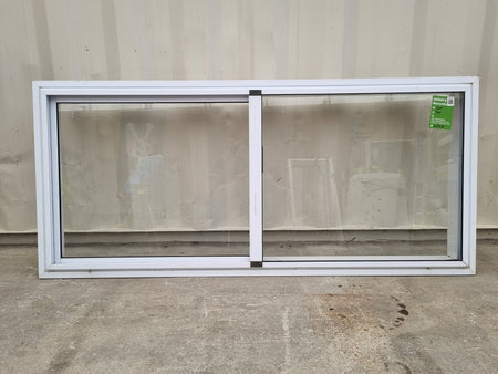 Sliding Aluminium Window White   1600 W  x  700 H  [#4648] Joinery Recycle
