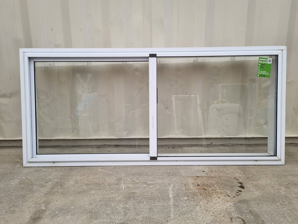 Sliding Aluminium Window White   1600 W  x  700 H  [#4648] Joinery Recycle