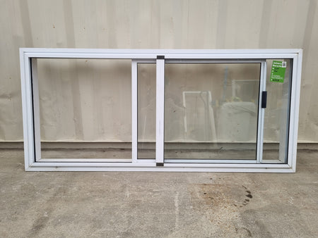 Sliding Aluminium Window White   1600 W  x  700 H  [#4648] Joinery Recycle