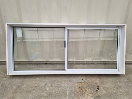 Sliding Aluminium Window White   1600 W  x  700 H  [#4648] Joinery Recycle