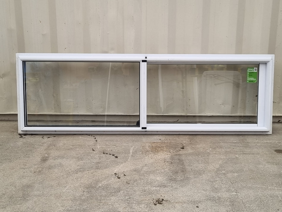 Sliding Aluminium Window White   2000 W  x  600 H  [#4646] Joinery Recycle