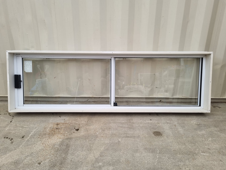 Sliding Aluminium Window White   2000 W  x  600 H  [#4646] Joinery Recycle