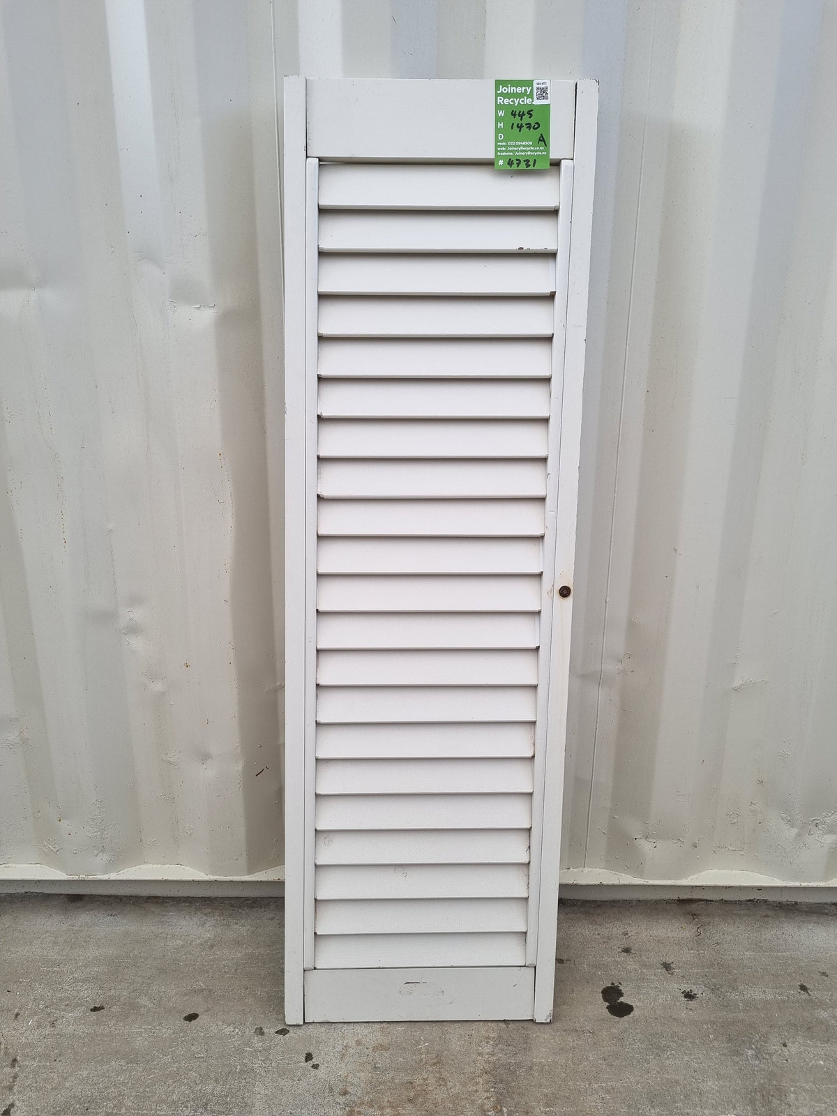 Interior Wooden Shutters  890 W x 1470 H  [#4731] Joinery Recycle