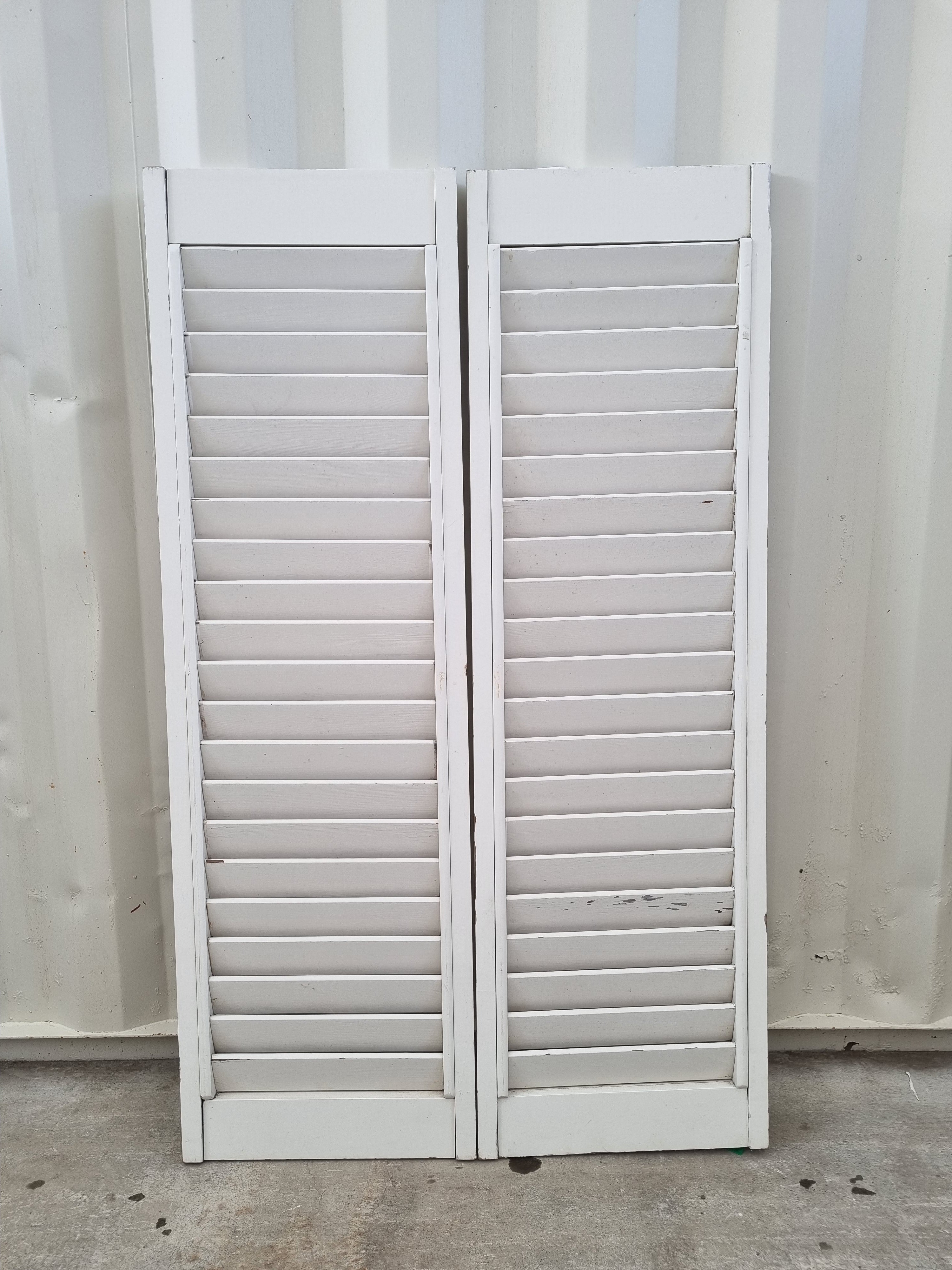 Interior Wooden Shutters  890 W x 1470 H  [#4731] Joinery Recycle