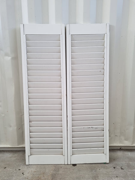 Interior Wooden Shutters  890 W x 1470 H  [#4731] Joinery Recycle