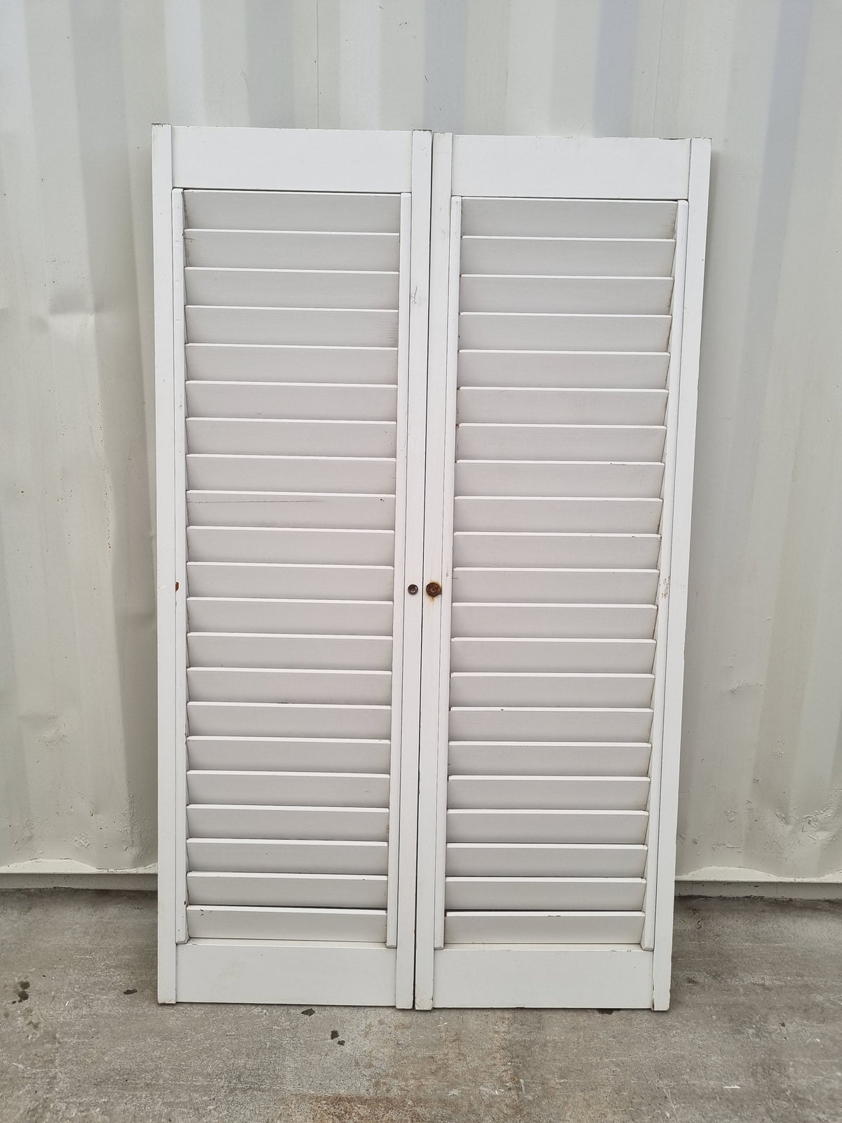 Interior Wooden Shutters  890 W x 1470 H  [#4732] Joinery Recycle