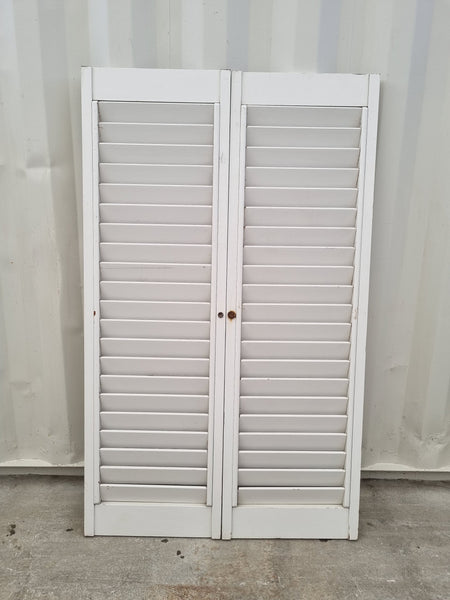 Interior Wooden Shutters  890 W x 1470 H  [#4732] Joinery Recycle