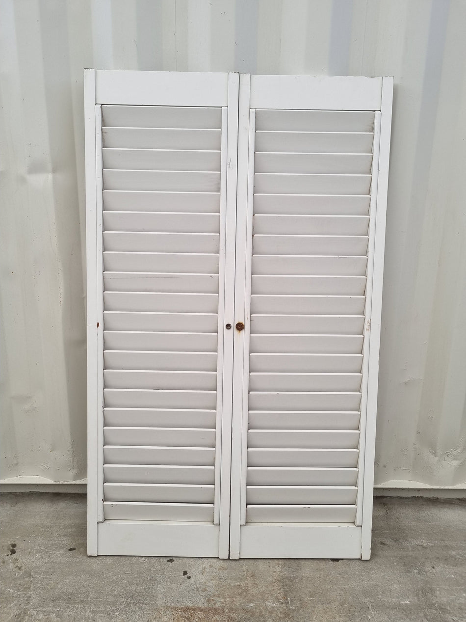 Interior Wooden Shutters  890 W x 1470 H  [#4732] Joinery Recycle