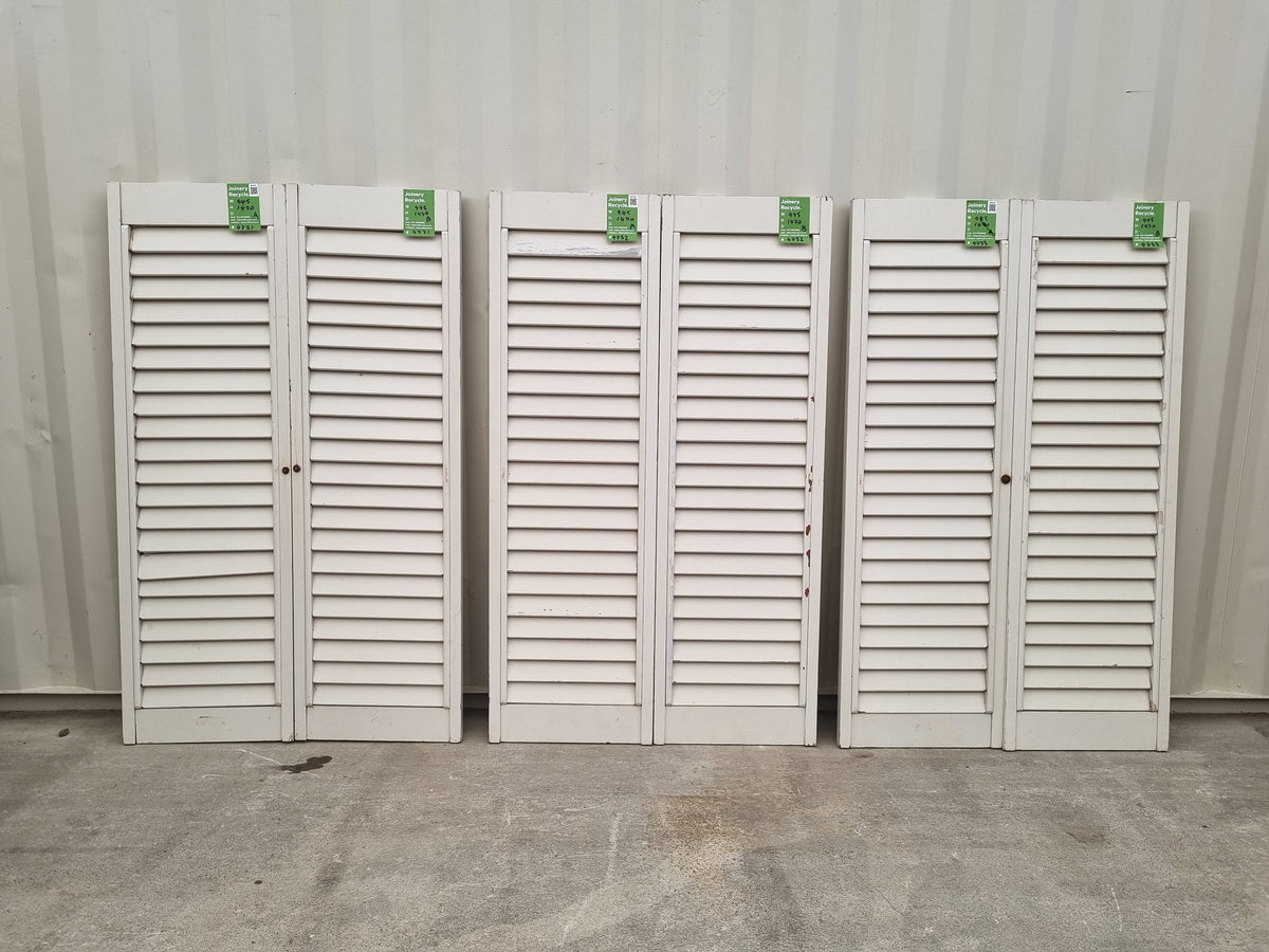 Interior Wooden Shutters  890 W x 1470 H  [#4733] Joinery Recycle
