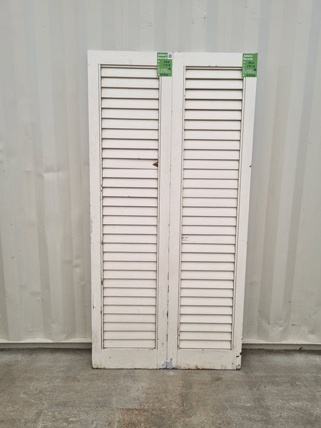 Interior Wooden Shutters 900 W x 1810 H  [#4734] Joinery Recycle