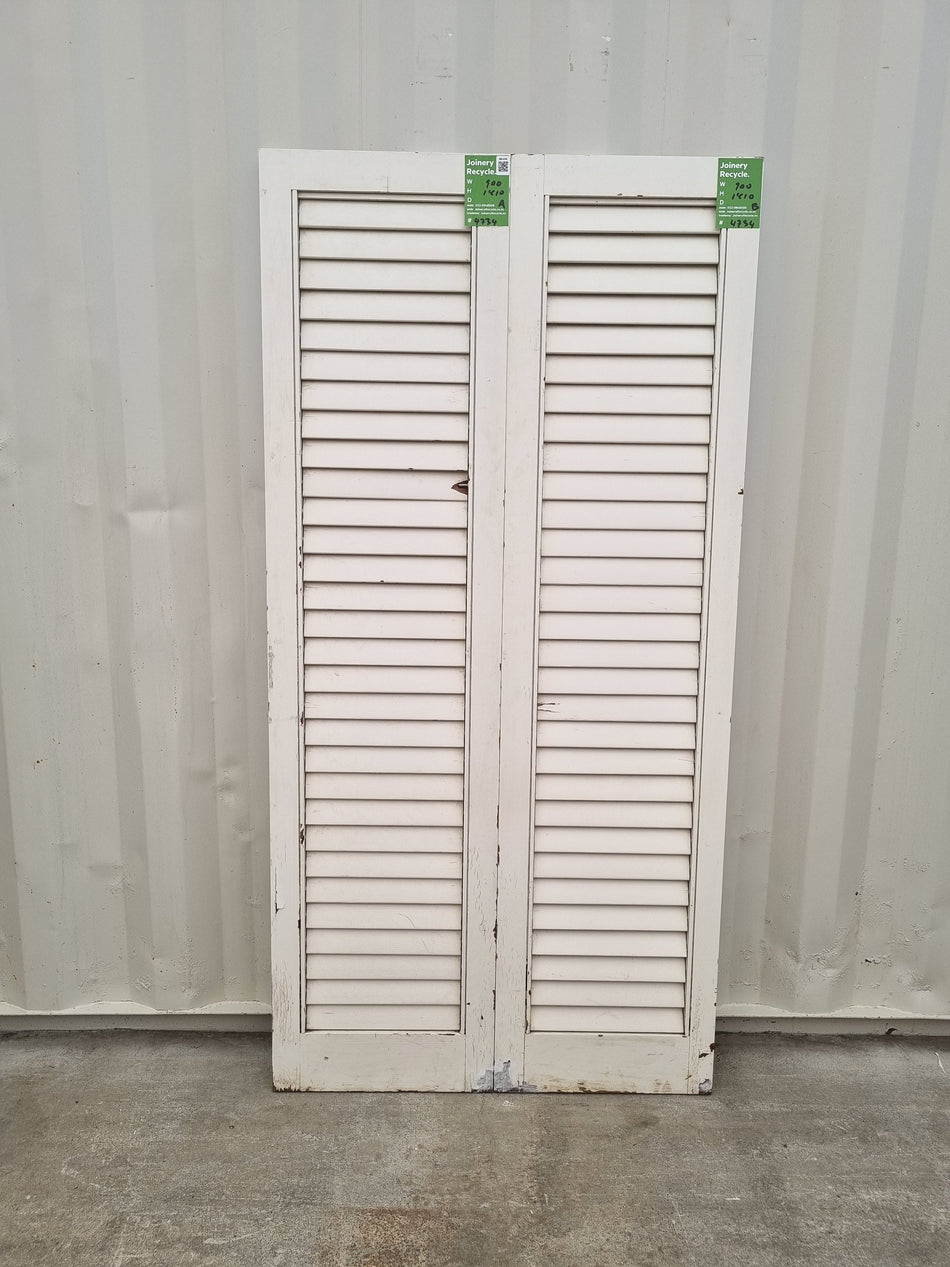 Interior Wooden Shutters 900 W x 1810 H  [#4734] Joinery Recycle