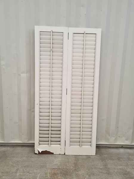 Interior Wooden Shutters 900 W x 1810 H  [#4734] Joinery Recycle