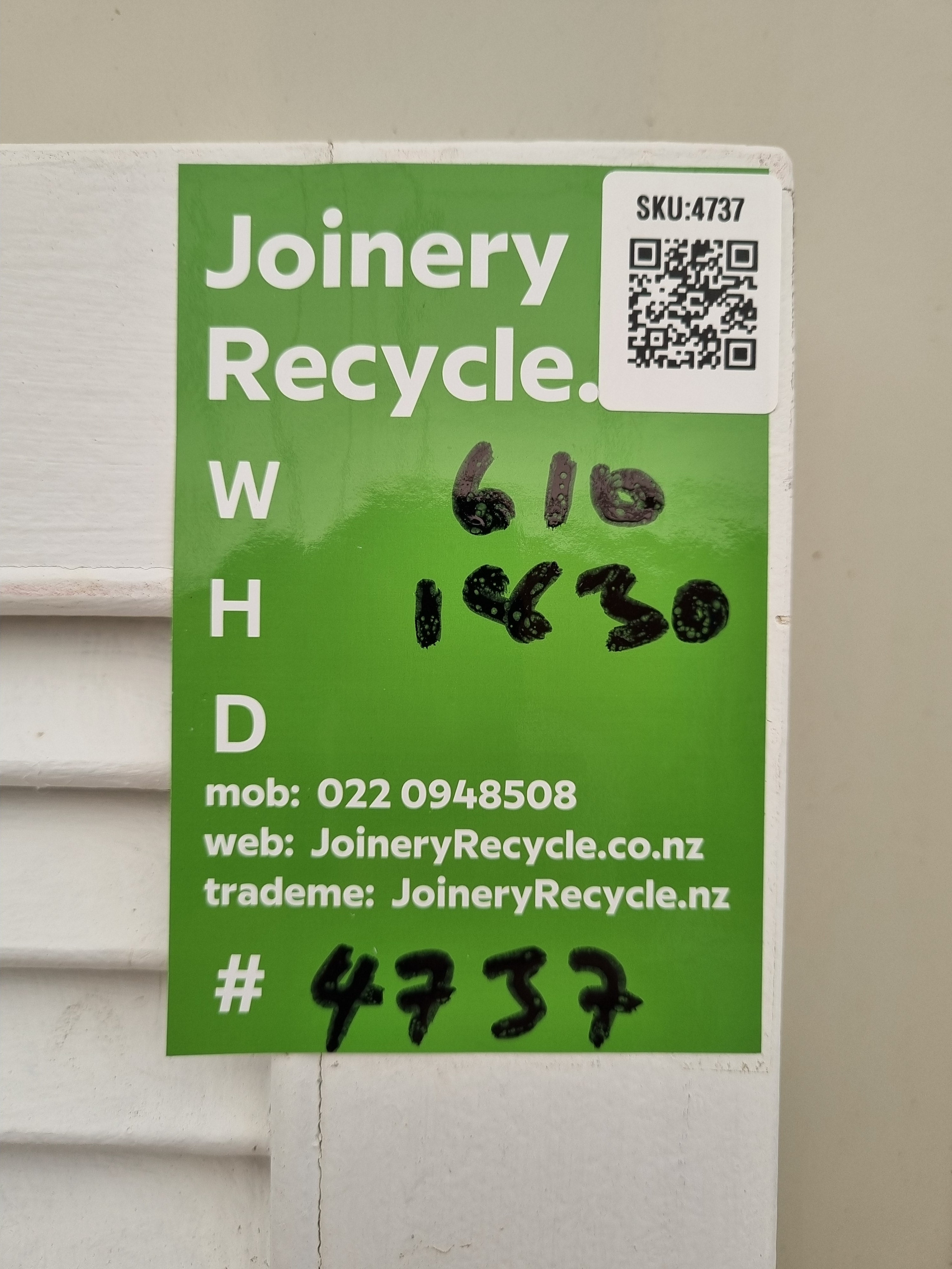 Internal Slatted Wooden Door  610 W  x 1830  H  [#4737] Joinery Recycle