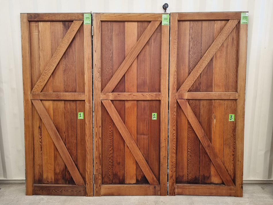 Cedar Bifold Barn Doors  2600 W x 2150 H [# 4743] Joinery Recycle