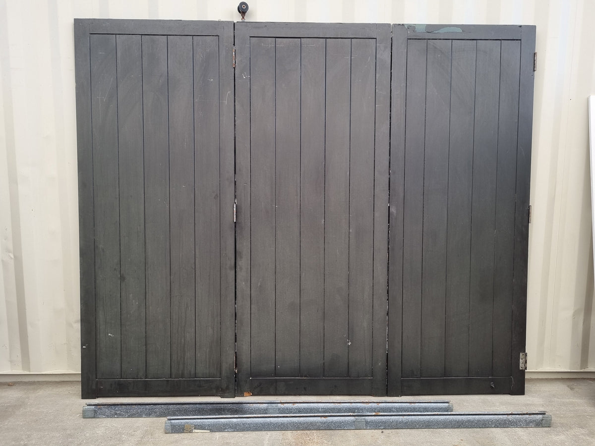 Cedar Bifold Barn Doors  2600 W x 2150 H [# 4743] Joinery Recycle