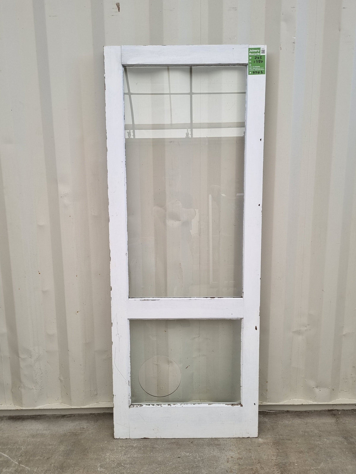 Wood and Glass Single Door Leaf 765 W x 1980 H [#4742] Joinery Recycle