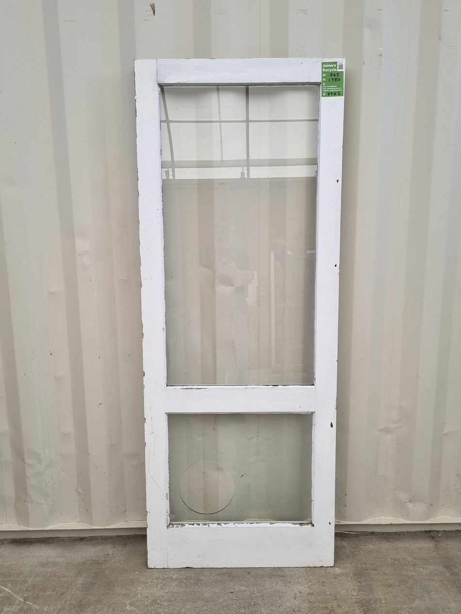 Wood and Glass Single Door Leaf 765 W x 1980 H [#4742] Joinery Recycle