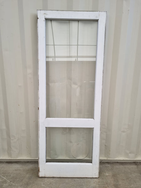 Wood and Glass Single Door Leaf 765 W x 1980 H [#4742] Joinery Recycle