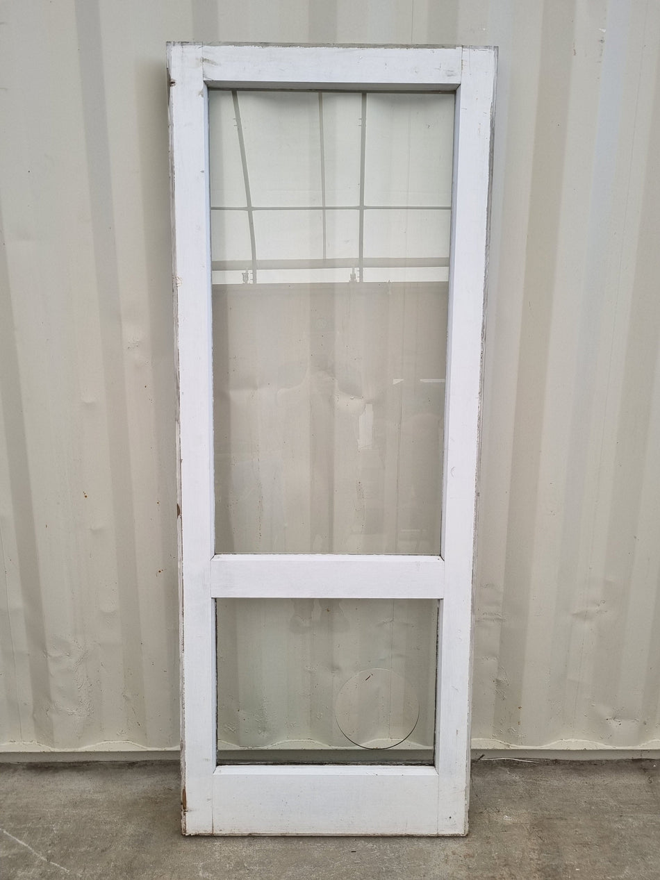 Wood and Glass Single Door Leaf 765 W x 1980 H [#4742] Joinery Recycle