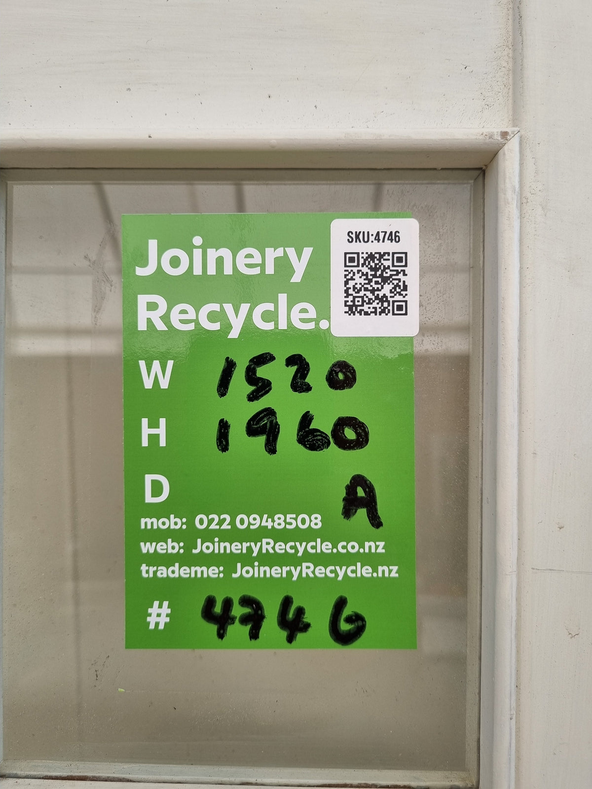 Internal Wooden Bifold Door  1520 W x 1960 H [#4746 SF] Joinery Recycle