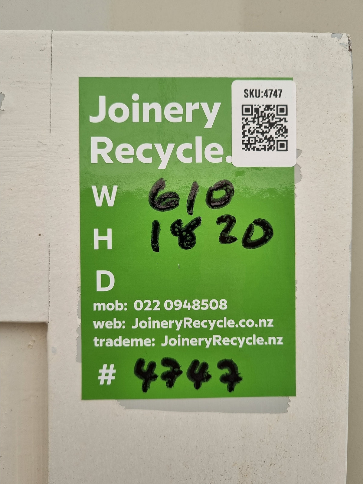 BUNGALOW Wooden Door Leaf   610  W  x  1820  H  [#4747 SF] Joinery Recycle