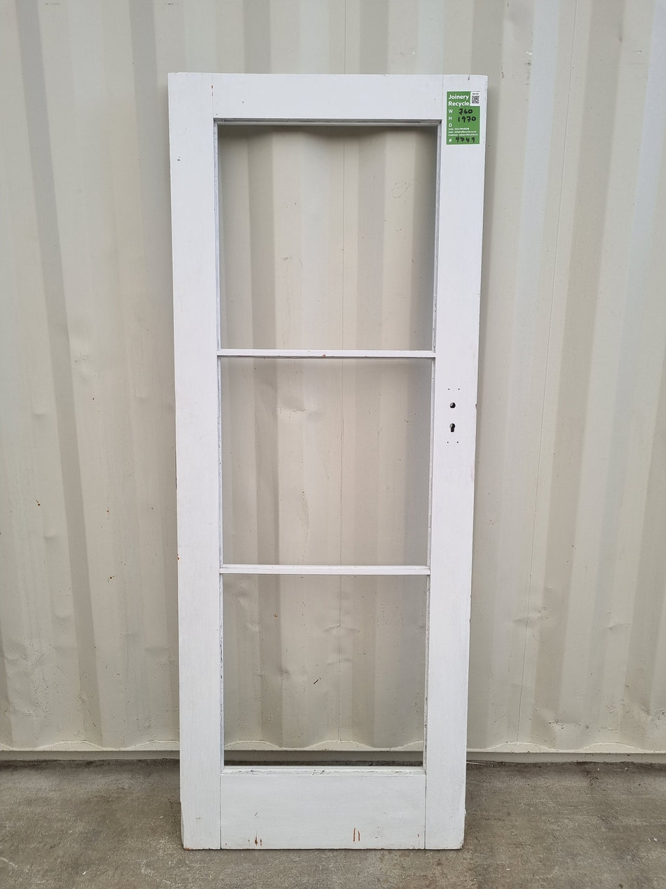 Wood & Glass Single Door  760 W x 1970 H [#4749 SF] Joinery Recycle