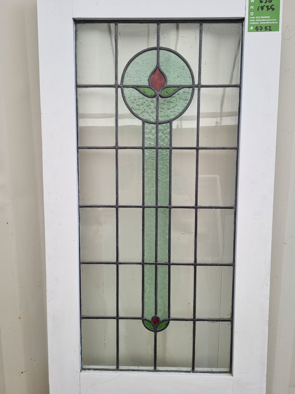 LEADLIGHT Wood and Glass Bungalow Style Door 630  W x 1835 H [#4752  SF] Joinery Recycle