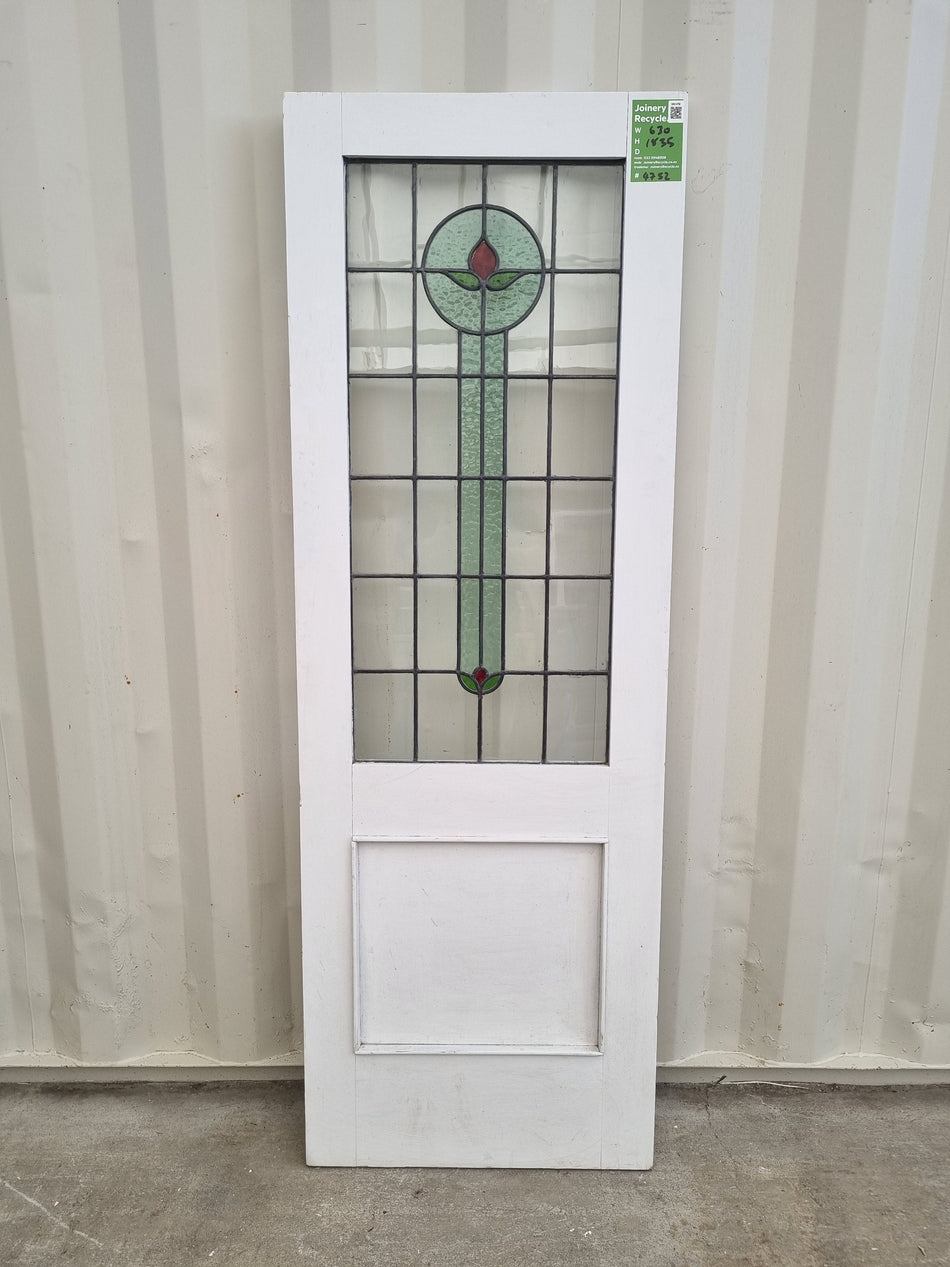 LEADLIGHT Wood and Glass Bungalow Style Door 630  W x 1835 H [#4752  SF] Joinery Recycle