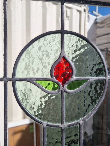 LEADLIGHT Wood and Glass Bungalow Style Door 630  W x 1835 H [#4752  SF] Joinery Recycle