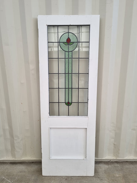 LEADLIGHT Wood and Glass Bungalow Style Door 630  W x 1835 H [#4752  SF] Joinery Recycle