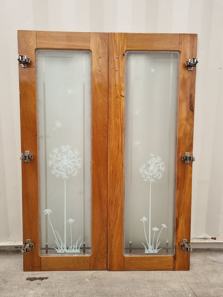 Wooden & Glass Cabinet Doors 890 W x 1240 H [#4761 SF] Joinery Recycle