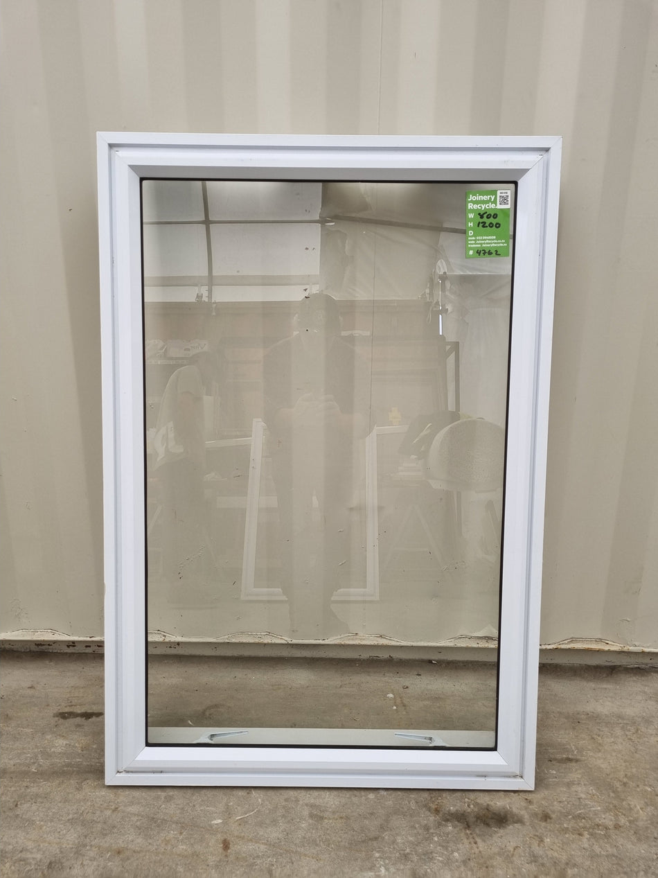 Aluminium Window White 800 W  x 1200  H  [#4762 SF] Joinery Recycle