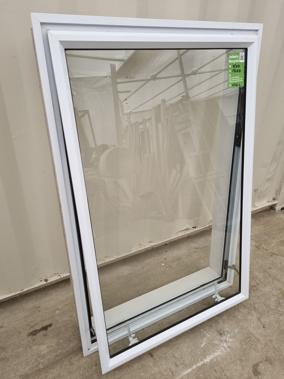 Aluminium Window White 800 W  x 1200  H  [#4762 SF] Joinery Recycle