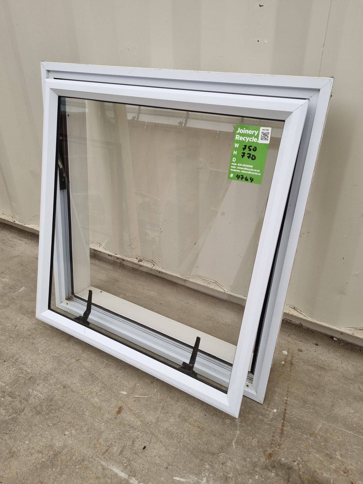 Aluminium Window White  750 W  x  770 H  [#4764 SF] Joinery Recycle