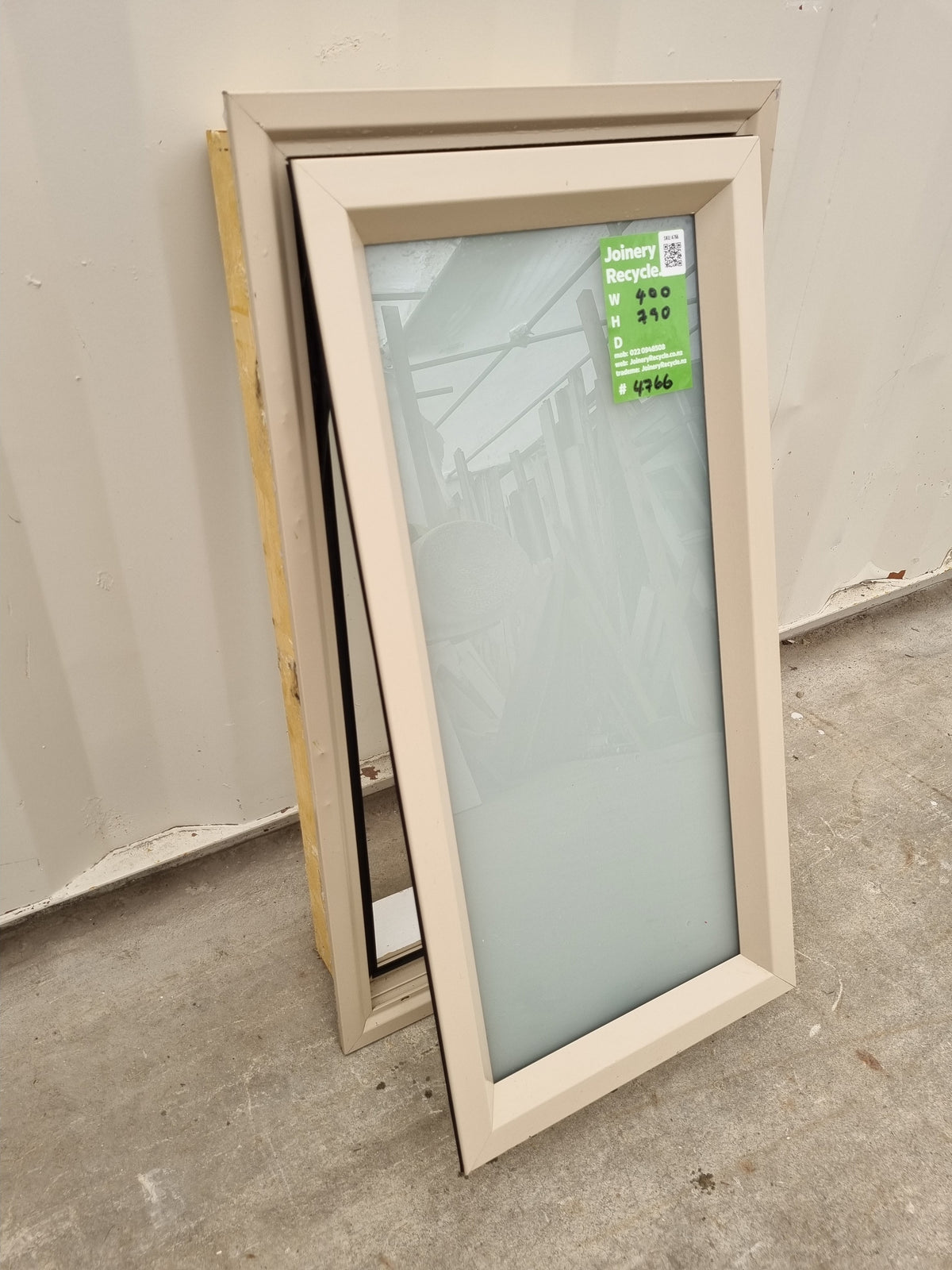 Aluminium Window Beige  400 W  x  790 H [#4766 SF] Joinery Recycle