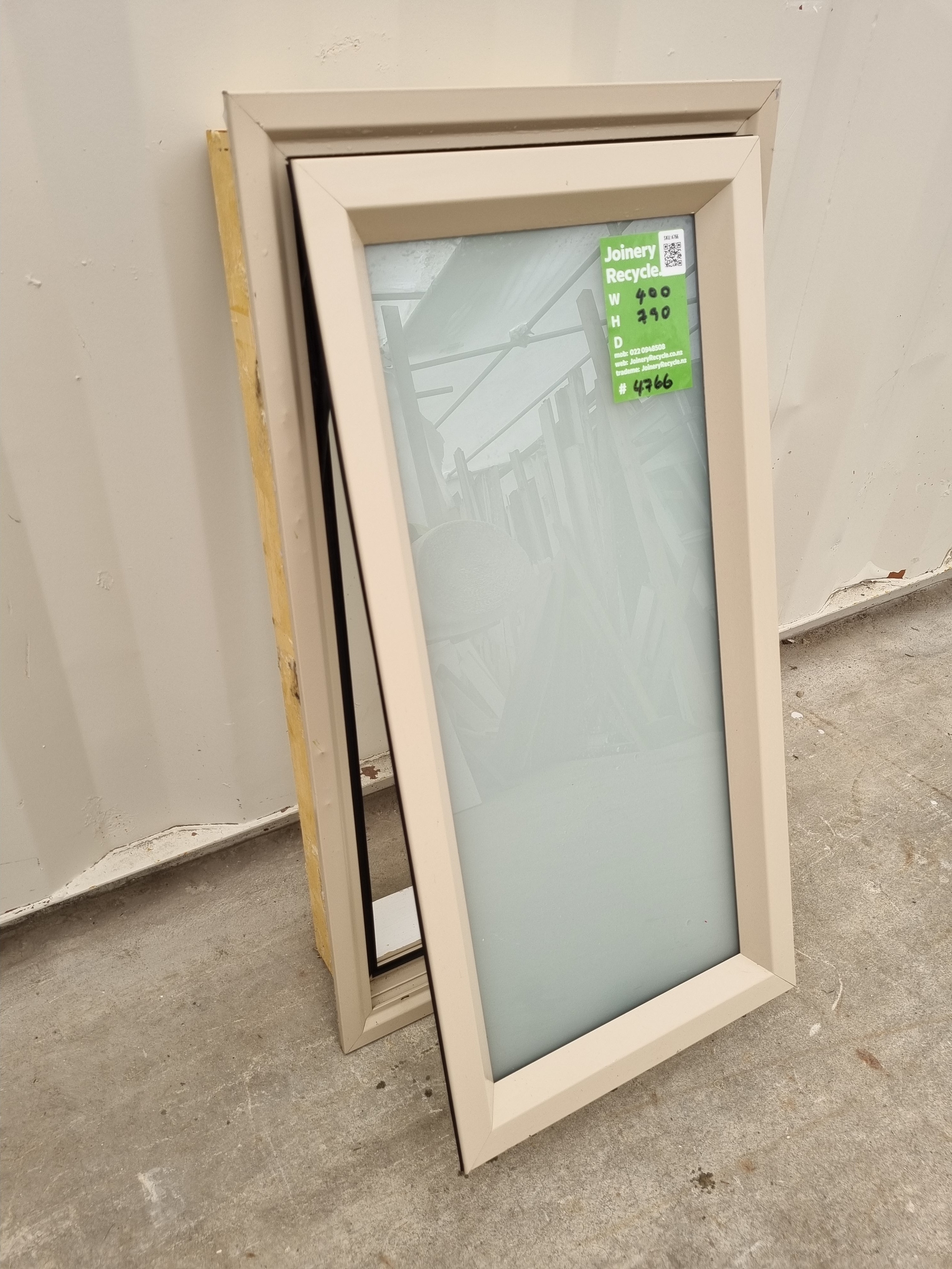 Aluminium Window Beige  400 W  x  790 H [#4766 SF] Joinery Recycle