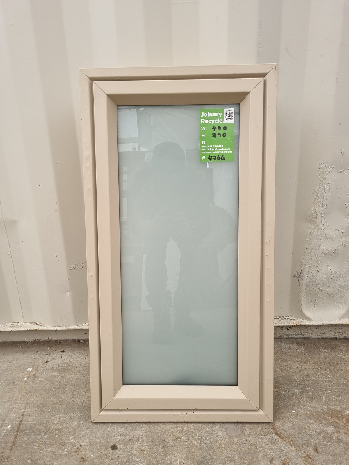 Aluminium Window Beige  400 W  x  790 H [#4766 SF] Joinery Recycle