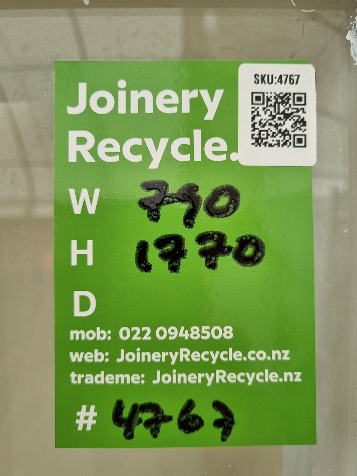 Wooden Window 790 W x  1770 H [#4767 SF] Joinery Recycle