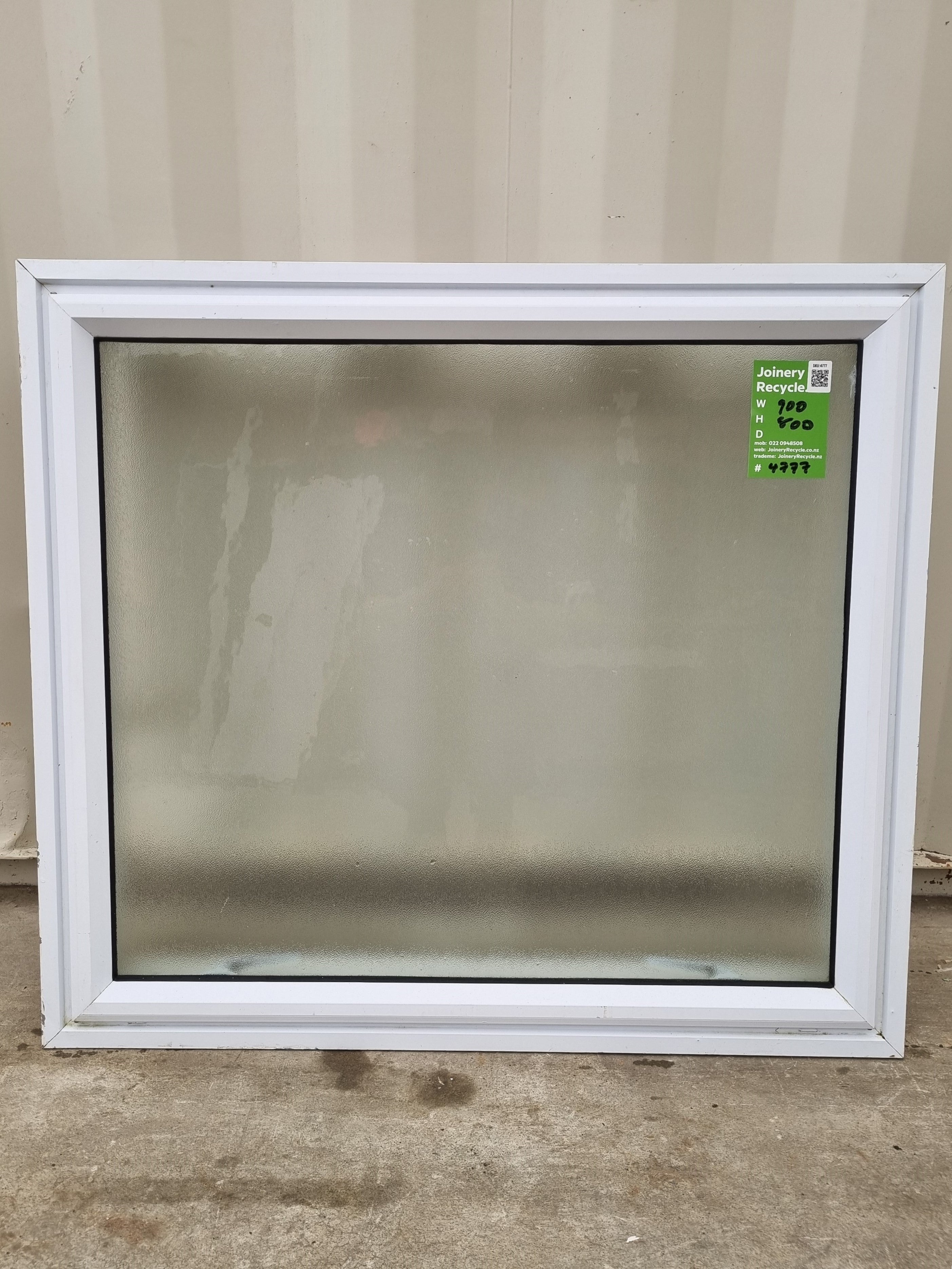 Aluminium BATHROOM White  900 W  x  800 H - Joinery Recycle