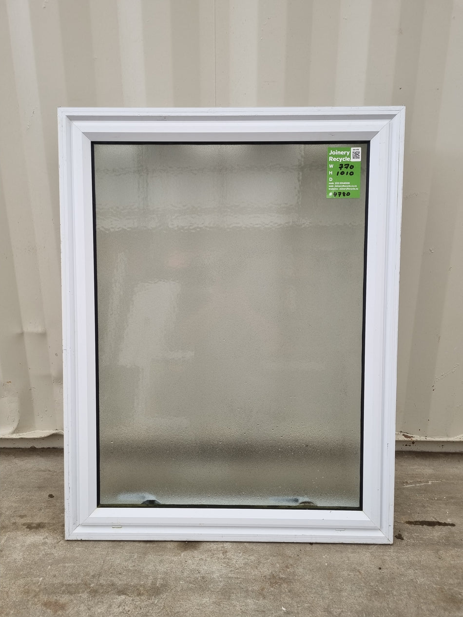 Aluminium BATHROOM Window White  770 W  x  1010 H  Joinery Recycle
