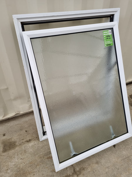 Aluminium BATHROOM Window White  770 W  x  1010 H  