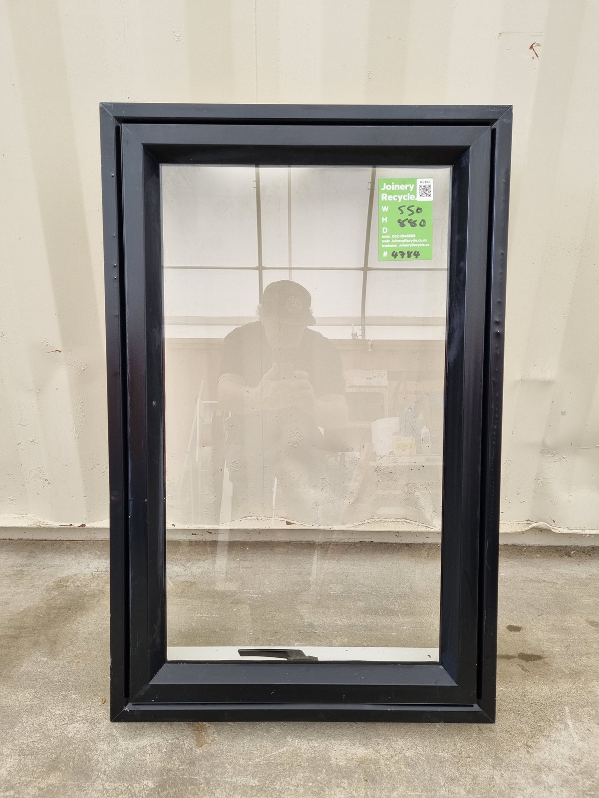 Aluminium Window Black 550 W  x 880 H [#4784  SF] Joinery Recycle