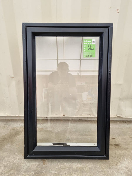 Aluminium Window Black 550 W  x 880 H [#4784  SF] Joinery Recycle
