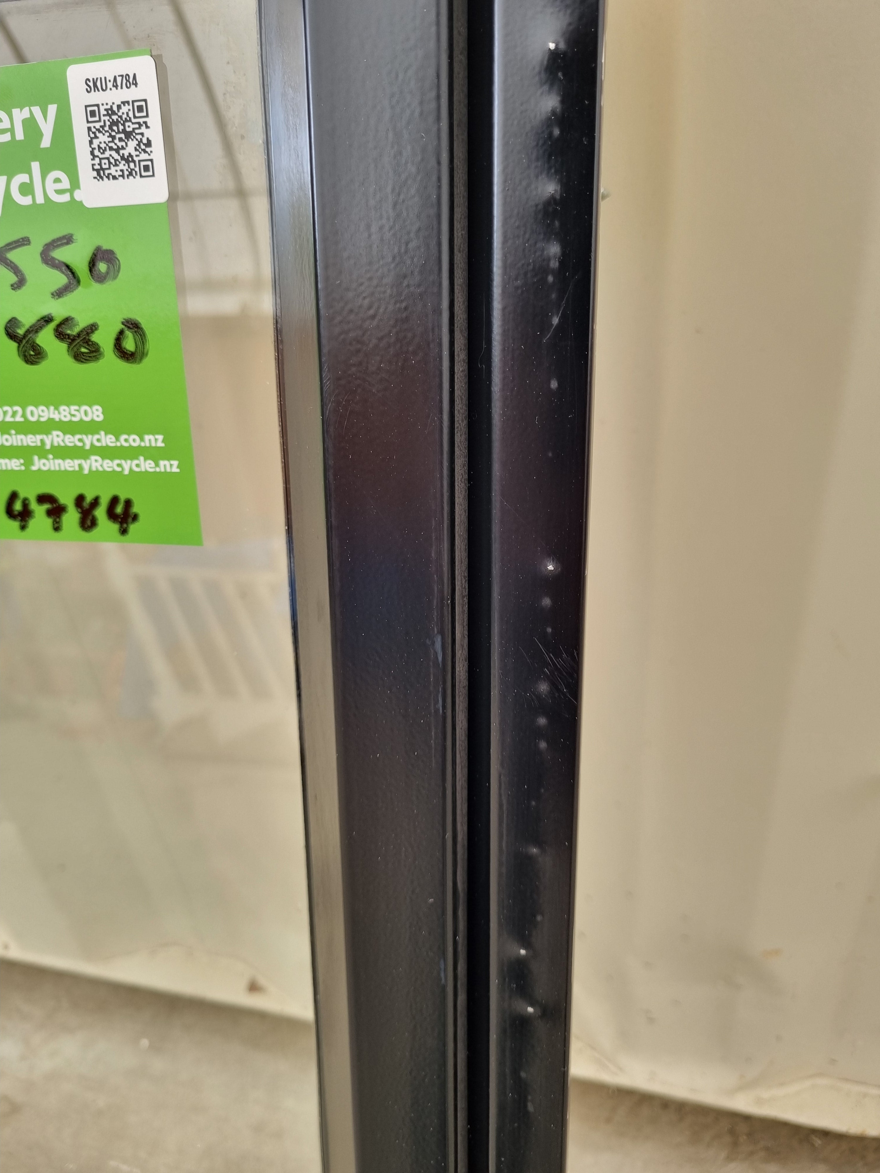 Aluminium Window Black 550 W  x 880 H [#4784  SF] Joinery Recycle