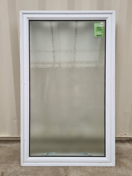 Aluminium BATHROOM Window White  770 W  x  1300 H  [#4787 SF]