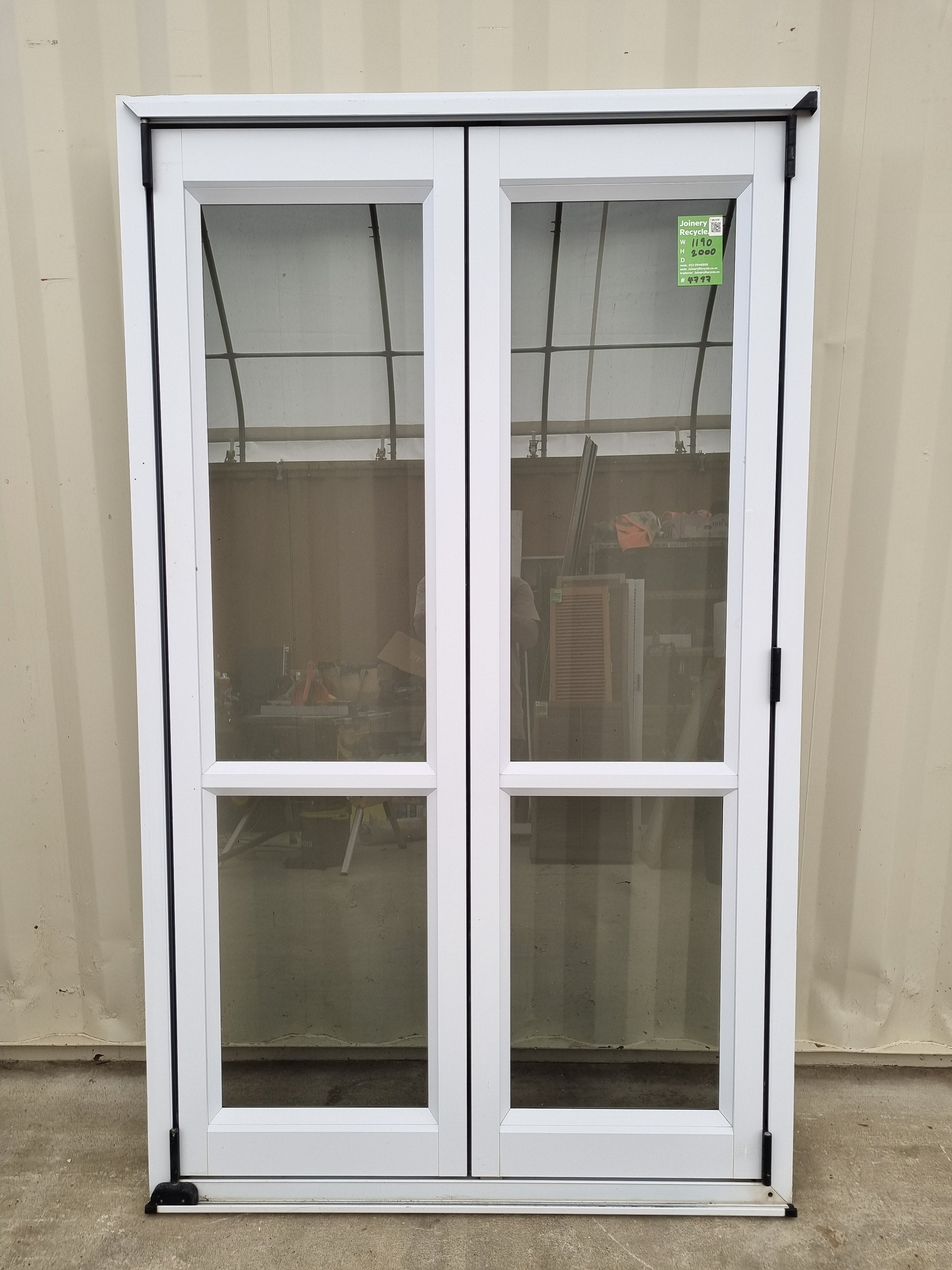 Aluminium Bifold Door White 1190 W x 2000 H [#4797 SF]
