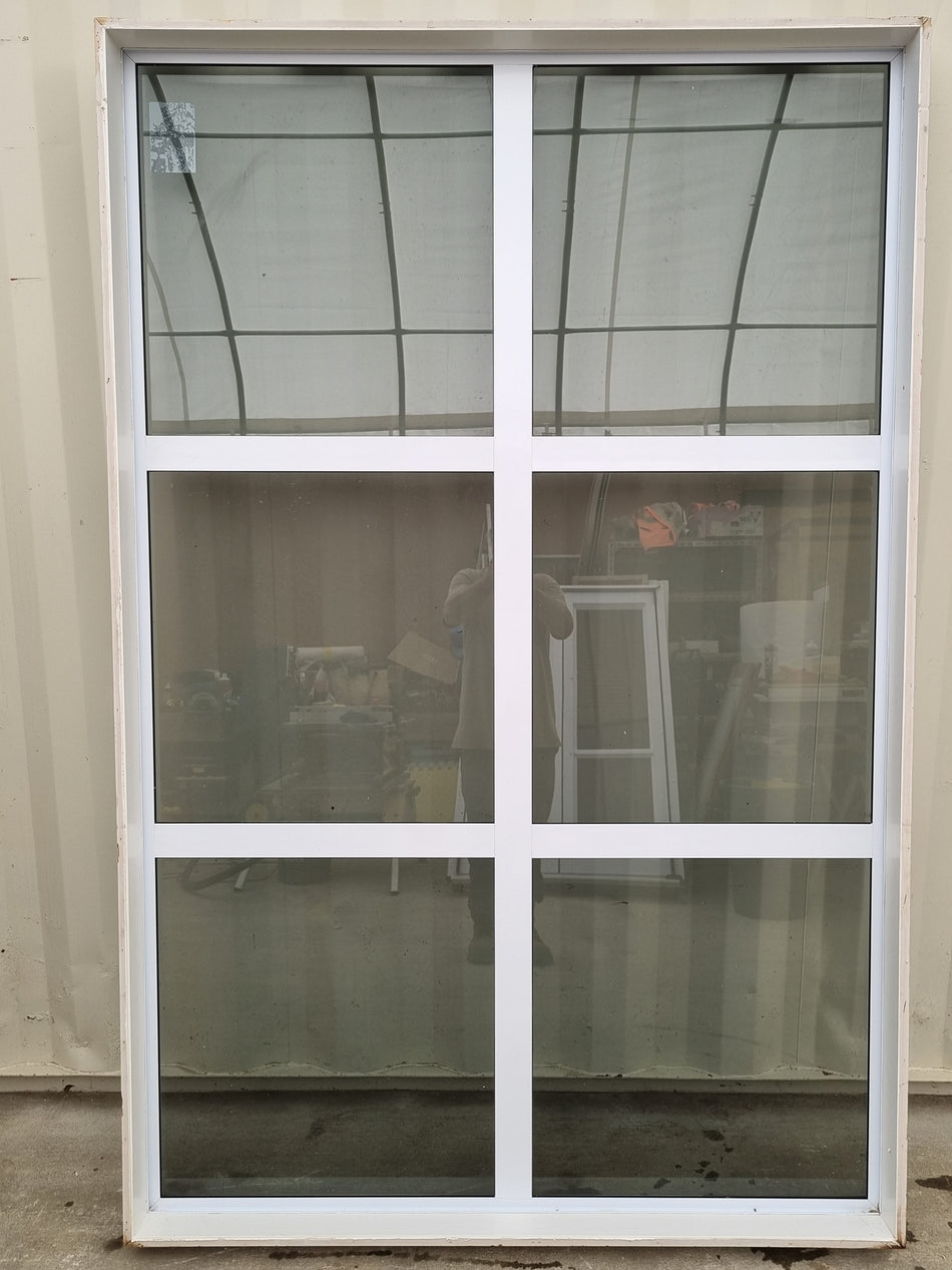 tall, white, aluminium window, 1390 mm wide x 4800 mm high