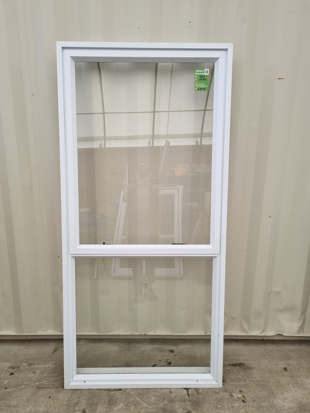 Aluminium Window White  920 W  x  1990 H  [#4802 SF] Exterior side